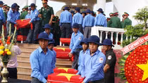 Kiên Giang tổ chức an táng 51 hài cốt liệt sĩ