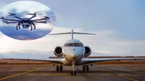Drone suýt đâm vào chuyên cơ xa xỉ chở người nổi tiếng