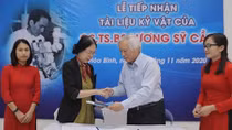 Tiếp nhận tài liệu, kỷ vật của GS.TS Lương Sỹ Cần
