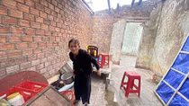 Làng chài sau bão
