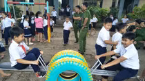 Đoàn Thanh niên Công an tỉnh Tiền Giang thiết kế khu vui chơi cho thiếu nhi