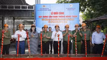 Công an TP Cần Thơ khởi công xây dựng cầu nông thôn mới ở Cờ Đỏ