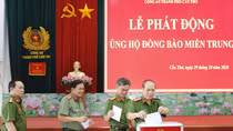 Công an TP Cần Thơ quyên góp 630 triệu đồng ủng hộ đồng bào miền Trung