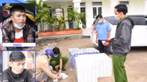 Hai thanh niên bị bắt tại chốt kiểm soát vì chở thuốc lá lậu