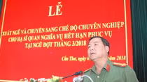 Tổ chức lễ xuất ngũ cho các chiến sỹ là công dân phục vụ có thời hạn trong CAND 