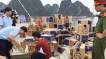 Thu giữ 50.000 bao thuốc lá ngoại nhập lậu trên biển