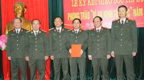Cụm thi đua số 1 ký giao ước thi đua phong trào “Vì An ninh Tổ quốc năm 2019” 