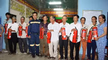 Đại úy Công an tận tụy với công việc chữa cháy