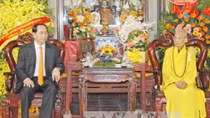 Chủ tịch nước thăm Đại lão Hòa thượng Thích Phổ Tuệ