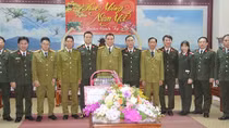 Công an tỉnh Hủa Phăn thăm, chúc Tết Công an tỉnh Nghệ An