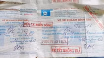Hàng loạt người dân bị lừa mua vé xe giả sau Tết