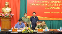 Công an Thái Bình và Ban Tuyên giáo Tỉnh ủy ký kết chương trình phối hợp công tác