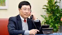 Phó Thủ tướng, Bộ trưởng Ngoại giao Phạm Bình Minh điện đàm với Cố vấn An ninh quốc gia Hoa Kỳ 