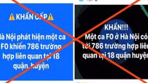 Bác bỏ thông tin 786 người ở 18 quận, huyện liên quan ca F0