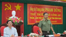 Thứ trưởng Phạm Dũng kiểm tra công tác tại Công an tỉnh Bình Định
