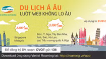 Khách hàng Viettel đi châu Á, châu Âu dùng data roaming chỉ từ 2.500đ/MB