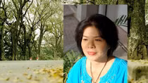 Nữ sĩ ngồi ngắm bóng mình đang khô