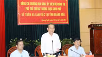 Phó Thủ tướng Trương Hòa Bình làm việc với lãnh đạo chủ chốt tỉnh Quảng Ngãi