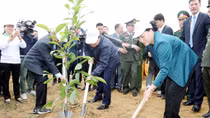 Chủ tịch Quốc hội Nguyễn Thị Kim Ngân tham dự lễ ra quân hưởng ứng Tết trồng cây tại Hòa Bình