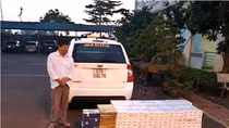 Phát hiện taxi vận chuyển thuốc lá lậu