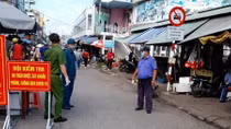 Chốt chặn đảm bảo ANTT tại chợ Sóc Trăng 