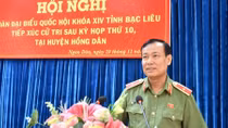 Thứ trưởng Bộ Công an Lê Tấn Tới tiếp xúc cử tri Bạc Liêu