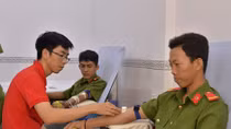 Công an tỉnh Cà Mau hưởng ứng hiến máu tình nguyện