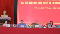 Ứng cử viên Đại biểu Quốc hội khóa XV tiếp xúc cử tri Công an TP Cần Thơ
