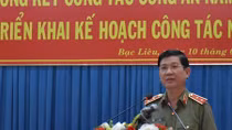 Thứ trưởng Nguyễn Văn Sơn chỉ đạo công tác tại Công an Bạc Liêu