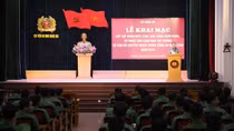 Khai mạc lớp tập huấn điều lệnh, bắn súng quân dụng, võ thuật trong CAND năm 2018