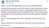 Sự thật về tin một tài xế công nghệ bị mất tích