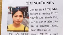 Nữ sinh lớp 11 mất tích khi đi học về