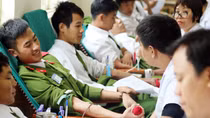 Sôi nổi ngày hội hiến máu tại Trường Trung cấp Cảnh sát vũ trang