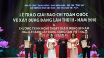 Trao Giải báo chí toàn quốc về xây dựng Đảng lần thứ III 