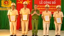 Điều động 7 cán bộ - chiến sĩ Công an huyện Vĩnh Thạnh về đảm nhiệm chức danh công an xã