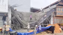 Sập sàn bê tông trần nhà khi vừa mới đổ xong