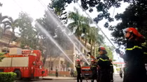 Diễn tập chữa cháy tại Bệnh viện Đa khoa tỉnh Khánh Hòa