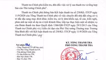 Thanh tra Chính phủ chỉ ra nhiều sai phạm về đất đai ở Khánh Hòa