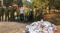 Tiêu hủy 6.530 bao thuốc lá nhập lậu