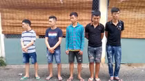  5 đối tượng thuê trọ tàng trữ nhiều hung khí tự chế