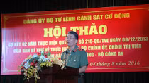 Sơ kết 2 năm thực hiện chế độ Chính ủy, chính trị viên trong lực lượng CSCĐ