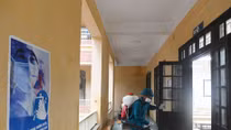 Hà Nội phun khử khuẩn các điểm thi THPT Quốc gia 2020