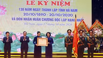 Kỷ niệm 130 năm Ngày thành lập tỉnh Hà Nam và đón nhận Huân chương Độc lập hạng Nhất