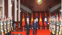 Tổng Bí thư, Chủ tịch nước hội kiến Thủ tướng Chính phủ, Chủ tịch Quốc hội Lào