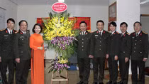 Lãnh đạo Tổng cục Chính trị CAND chúc mừng Hội Phụ nữ Bộ Công an 
