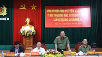 Thứ trưởng Nguyễn Văn Thành làm việc tại Công an tỉnh Nghệ An