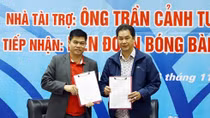 Liên đoàn Bóng bàn Việt Nam nhận 500 triệu tiền tài trợ