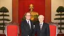 Tổng Bí thư Nguyễn Phú Trọng tiếp Tổng thống Pháp Francois Hollande 
