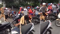 Khởi tố thanh niên xăm trổ vi phạm còn chống lại CSGT