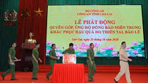 Công an tỉnh Lào Cai quyên góp gần 1.3 tỷ đồng ủng hộ đồng bào miền Trung